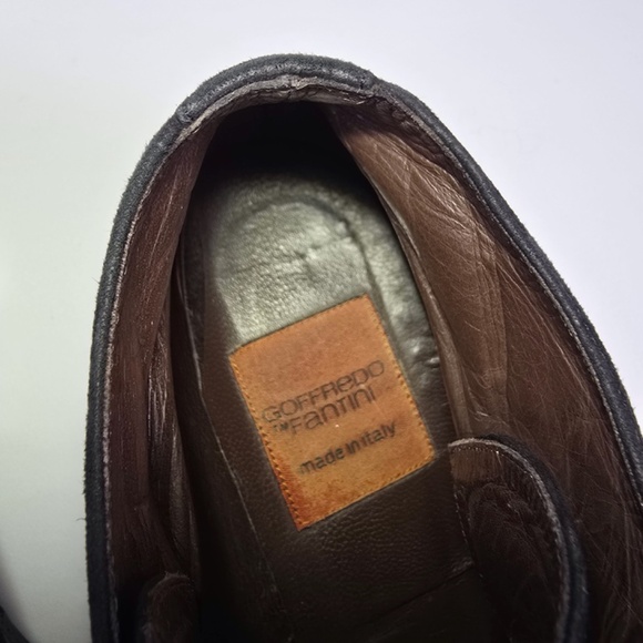 Goffredo Fantini Womens - EU 38 / US 7.5 Black Suede Ankle Boots Silver Buckle - Picture 9 of 13